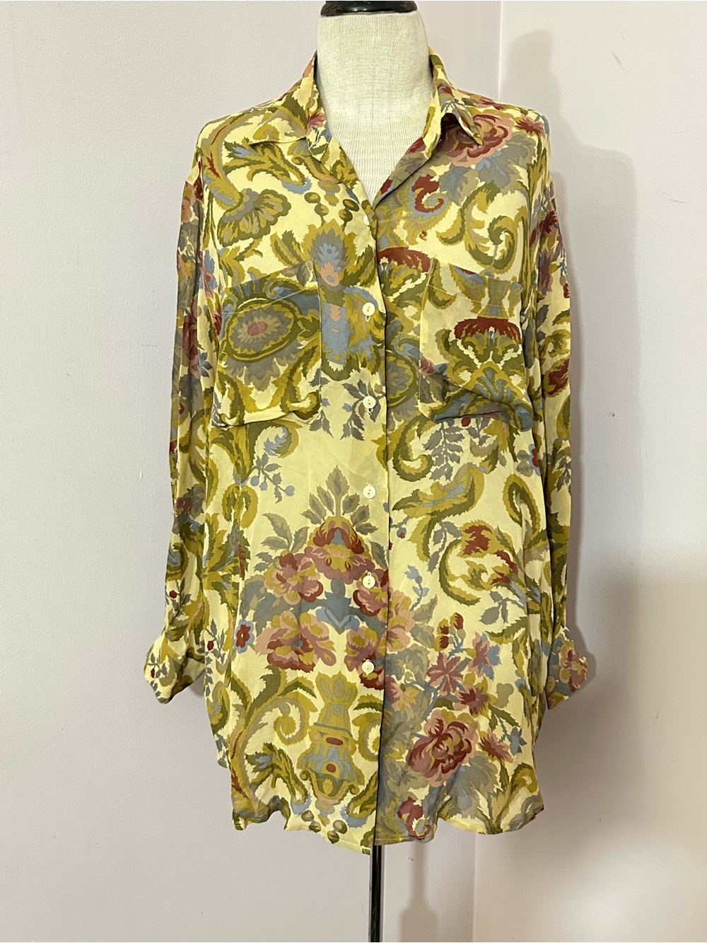 Vintage Cambridge Dry Goods Silk Georgette Blouse M